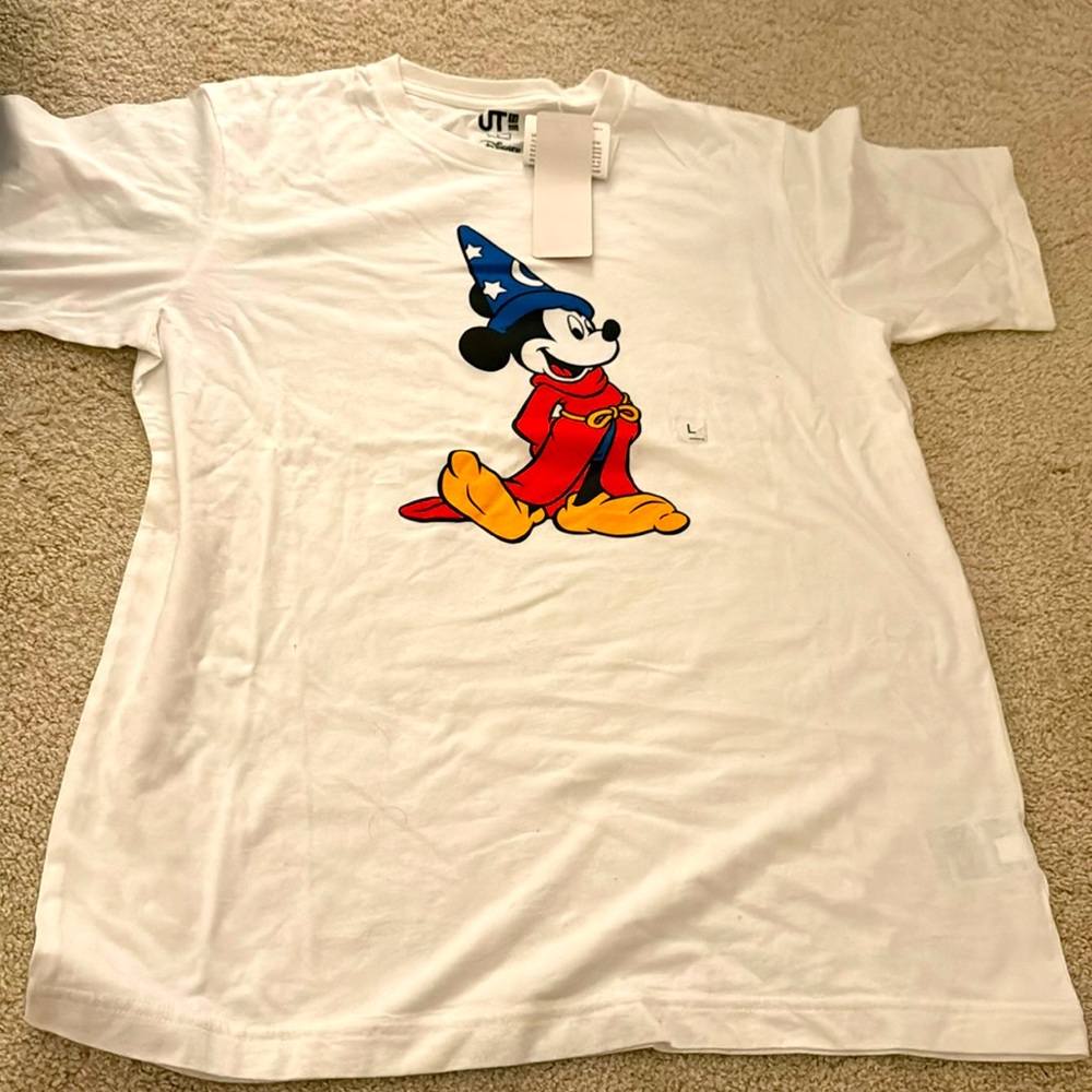 Brand new with tag Uniqlo brand Sorcerer Mickey women’s tshirt in white